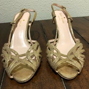 Kate Spade Gold Heels